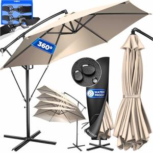KESSER® Sombrilla   Funda Ø350 cm con Mecanismo de manivela…