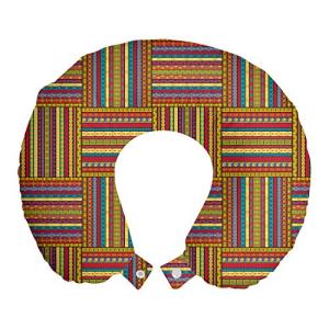 ABAKUHAUS Africano Cojín de Viaje para Soporte de Cuello, I…