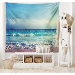 ABAKUHAUS Isla Tropical Tapiz de Pared y Cubrecama Suave, O…