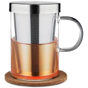 Cosumy Taza de Té con Filtro y Tapa 400 ml - Taza Infusione…