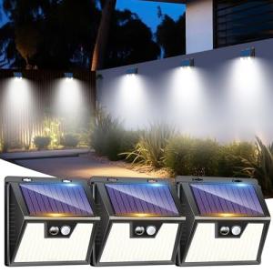 LOTMOS 3 Paquete Luz Solar Exterior, 176 LED Focos Led Exte…