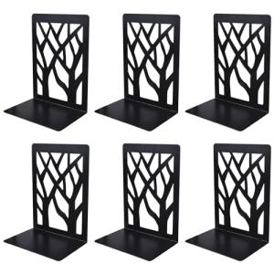 Natuce 3 Pares/6pcs Sujeta Libros de Metal Soporte Libros,…