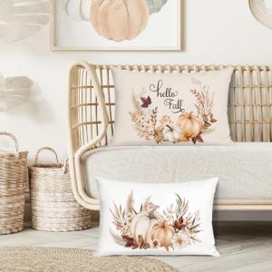 Bonhause Fundas Cojines Otoño Calabaza 30 x 50 cm Funda de…