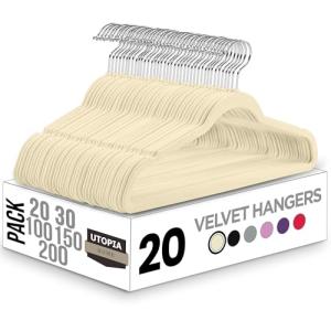 Utopia Home Premium Perchas de Terciopelo Antideslizantes,…