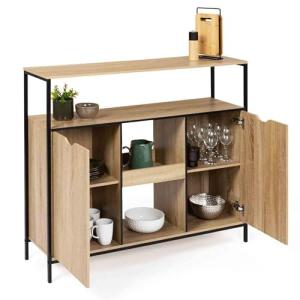 IDMarket - Mueble de bar con puertas y estantes Detroit Des…