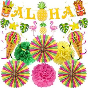 YBwanli Decoraciones para fiestas hawaianas, decoraciones p…