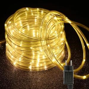 Auting Manguera de Luces Exterior 20M 200 leds Blanco Cálid…