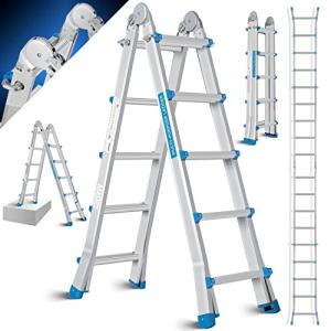 MASKO® Escalera de Aluminio multifunción 5,10m 4x5 peldaños…
