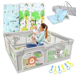 BELLEBEBE - Parque Infantil Bebe - 120x120 cm - Corralito B…