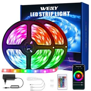 WEILY Tiras Led 15M, Luces Habitacion RGB Multicolor Contro…