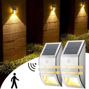 KZT LED Luz Solar Exterior con Sensor de Movimiento 2 Pieza…