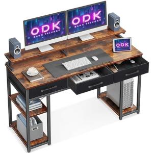 ODK Escritorio con 3 Cajones, Mesa Escritorio con Estante,…