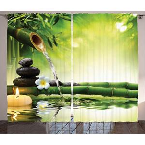 ABAKUHAUS SPA Cortinas, Piedras de la meditación de bambú,…