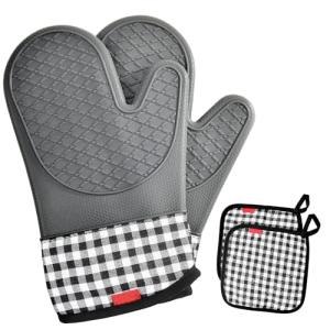 Ankway Guantes y agarraderas de Silicona para Horno - Resis…
