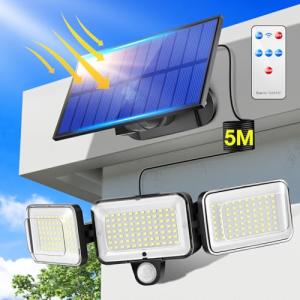 Luces Solares LED Exterior Jardin,224LED/4Modos Focos LED E…