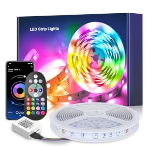 Luces LED 5 Metros, Bluetooth RGB Tiras LED, Luces Led Habi…