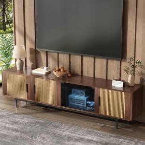 Easexcy Mueble de TV, mueble bajo con textura tallada, mueb…