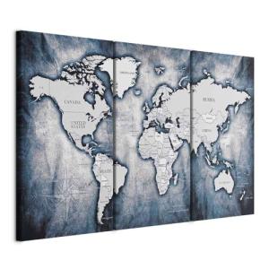 murando - Cuadro en Lienzo 90x60 cm - Mapa del Mundo -Impre…