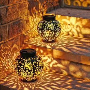 Farolillos Solares Exterior, 2 Piezas Farolas Exterior Colg…