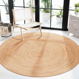 Craft Trade Natural Redondo Lavable Bohemia Yute Alfombra R…