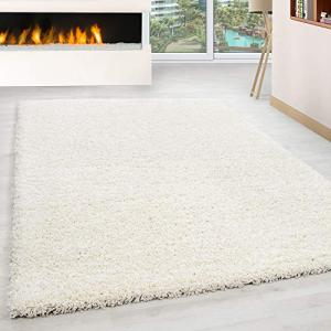 HomebyHome Alfombra Peludo de Pila Larga Diseño Liso Sala d…