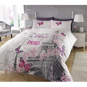 Sleepdown - Juego de Cama, con diseño de Paris, Funda de ed…