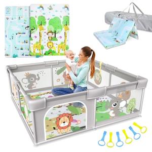 BELLEBEBE - Parque Infantil Bebe - 120x120 cm - Corralito B…