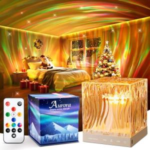 PIKOY Proyector Aurora Boreal, 18 Colores Luz Dinámica de G…