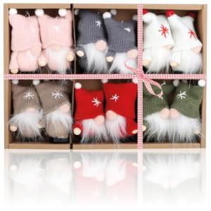 com-four® 12x Colgantes Premium de Papá Noel para el árbol…