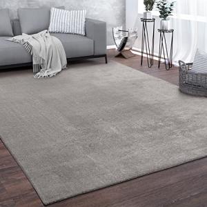 Paco Home Alfombra Salón Pelo Corto Lavable Monocolor Diseñ…