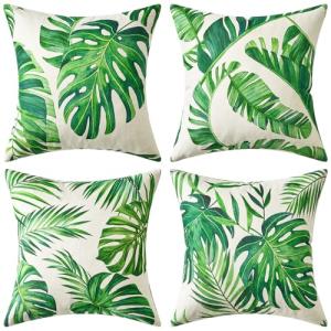 MIULEE 4 Piezas Fundas de Cojín Impermeables Almohadas Fund…
