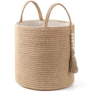Mkono Cesta de almacenamiento tejida decorativa de cuerda n…