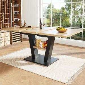 Mesa de comedor telescópica (118 – 157 × 70 × 75 cm), mesa…