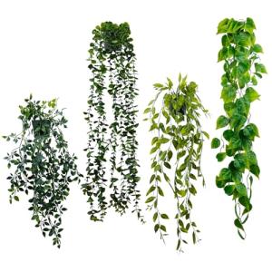 Plantas Artificiales Decorativas, 4 Piezas Planta Artificia…