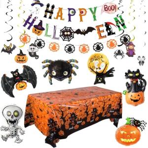 Decoracion Halloween Casa, Bandera Banderinas Happy Hallowe…