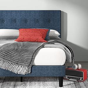 Zinus Omkaram Estructura de cama con plataforma tapizada de…