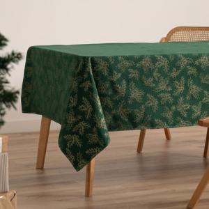 GAMUSI Mantel Navidad Jacquard Hilo Dorado Mesa Comedor Cua…