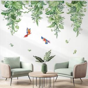 decalmile Pegatinas de Pared Hojas Verdes Palmeras Tropical…