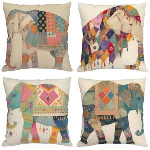 Fundas Cojines 80x80 cm Juego de 4 Beige Cojines Exterior I…