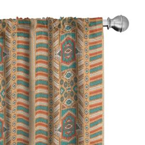 ABAKUHAUS Azteca Juego de 2 Paños Cortinas, patrón de Bohem…