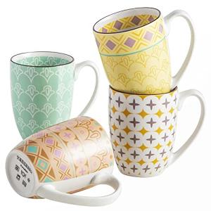 vancasso Serie Tulip Taza de Porcelana de 4 piezas Gran Cap…