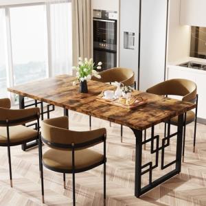 Tribesigns Mesa de comedor rectangular de 63 pulgadas para…