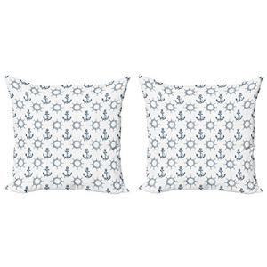 ABAKUHAUS Ancla Set de 2 Fundas para Cojín, Diseño Retro Ma…