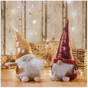 com-four® 2X Elfos navideños Premium para Decoraciones navi…