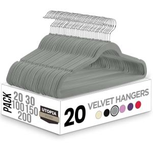 Utopia Home Premium Perchas de Terciopelo Antideslizantes,…