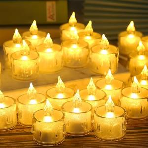 Amzeeniu LED Sin Fuego, 35 Piezas Velas Parpadeantes Eléctr…