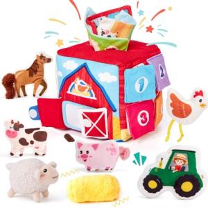 hahaland Juguetes Bebes 6-12 Meses - Caja Interactivo Bland…