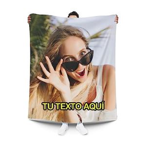 Pla Pla Pla Manta Personalizada con tu Foto y Texto, para s…