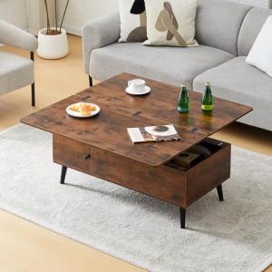 TUKAILAi Mesa de Centro Elevable y Extensible, Mesita de Sa…