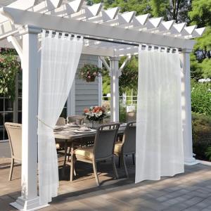 PONY DANCE Cortinas de Exterior Impermeable para Porche Ter…